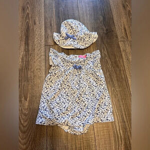 Isaac Mizrahi Blue and White Floral Kids Matching Set